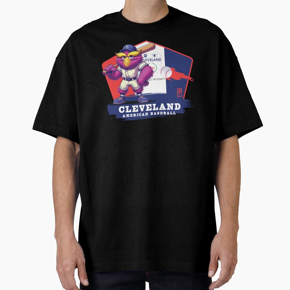 Usa American Baseball Cleveland T-Shirt - Unique Graphic for Adults - T-Shirt, Sweatshirt, Hoodie