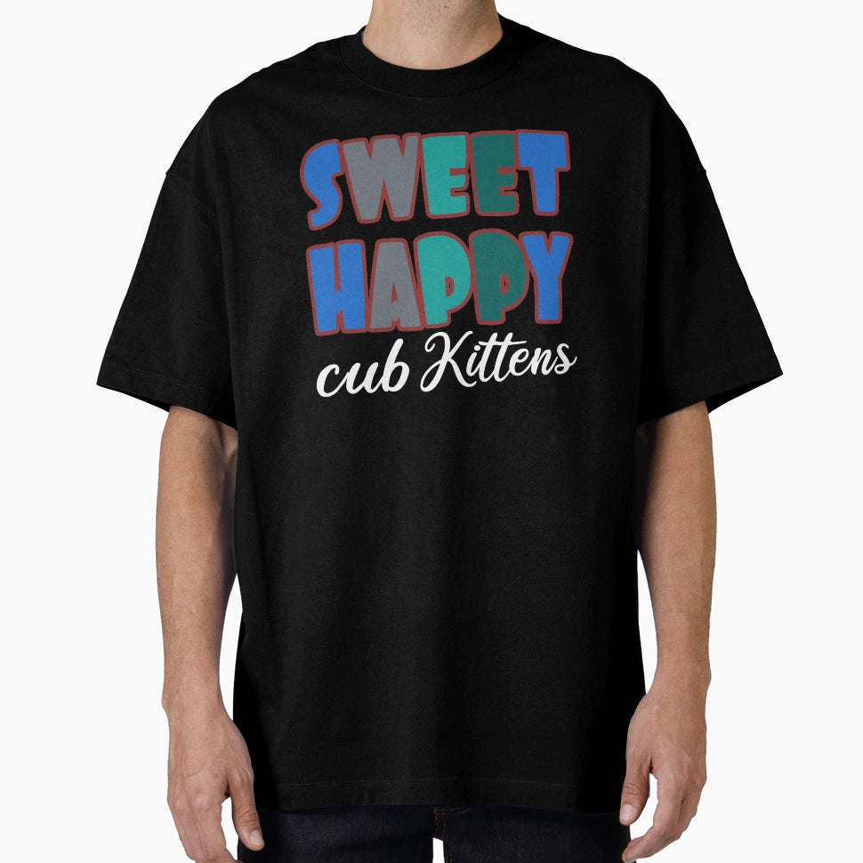 Sweet Happy Cub Kittens T-Shirt - Trendy Graphic Men Women - T-Shirt, Sweatshirt, Hoodie