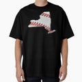 New York Usa Map Real Baseball T-Shirt - Minimalist Print Men Women - T-Shirt, Sweatshirt, Hoodie