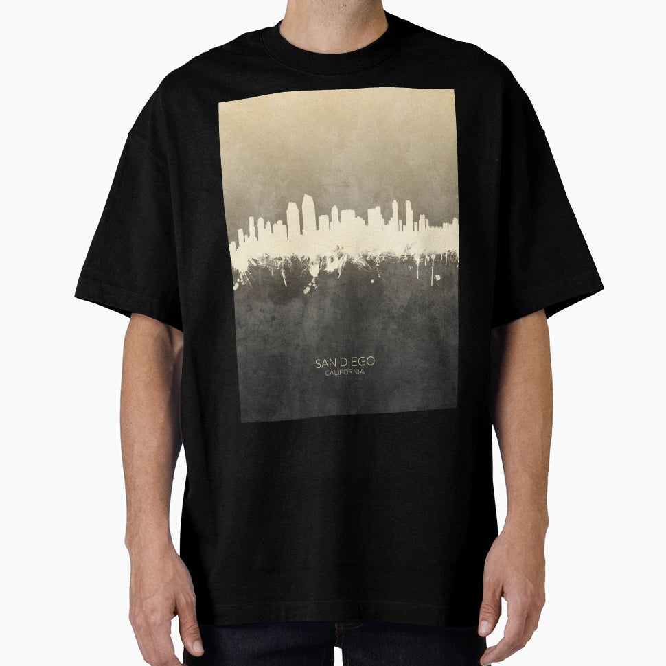 San Diego California Skyline T-Shirt - Minimalist Print Unisex - T-Shirt, Sweatshirt, Hoodie