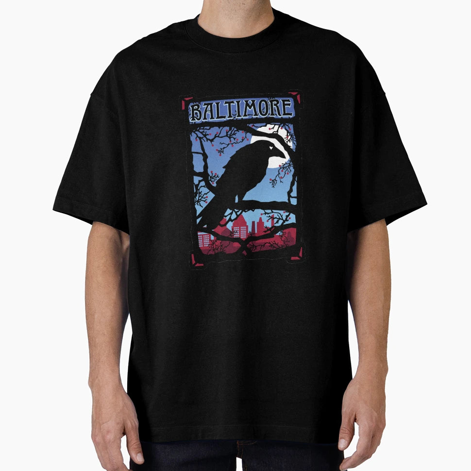 Baltimore Raven T-Shirt - Unique Graphic for Adults - T-Shirt, Sweatshirt, Hoodie