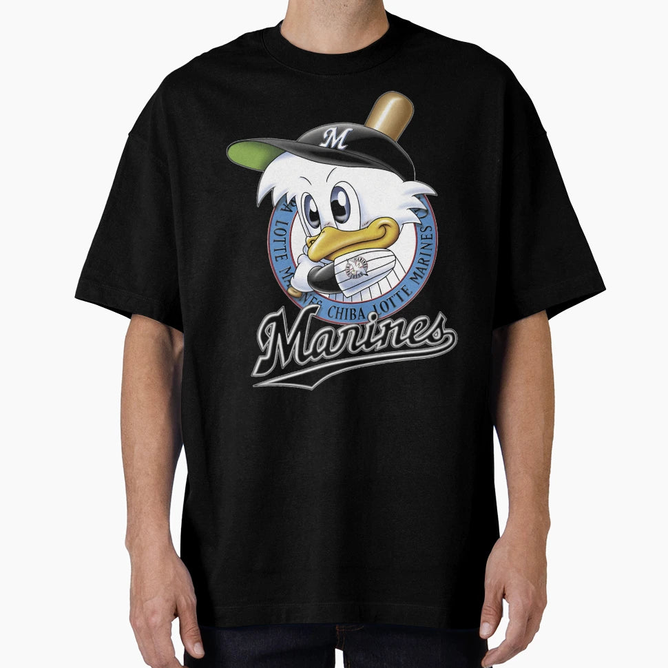 Chiba Lotte Marines Logo T-Shirt - Novelty Apparel for Adults - T-Shirt, Sweatshirt, Hoodie