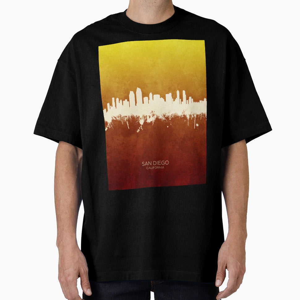 San Diego California Skyline T-Shirt - Casual Everyday Wear Unisex - T-Shirt, Sweatshirt, Hoodie