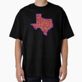 Blue And Red Glitter Texas T-Shirt - Aesthetic Graphic for Adults - T-Shirt, Sweatshirt, Hoodie