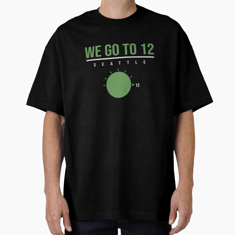 We Go To 12 Seattle Volume Knob T-Shirt - Casual Everyday Wear Men Women - T-Shirt, Sweatshirt, Hoodie