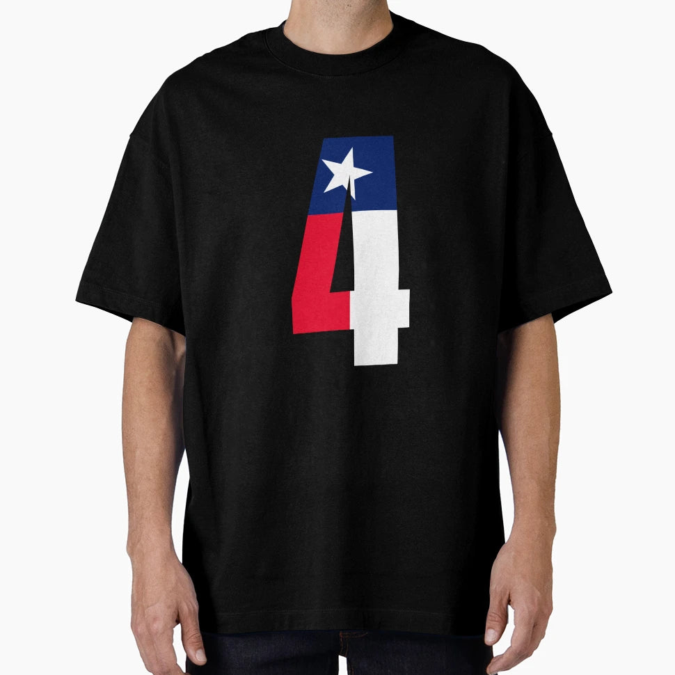 Number 4 Texas Flag T-Shirt - Streetwear Style for Adults - T-Shirt, Sweatshirt, Hoodie