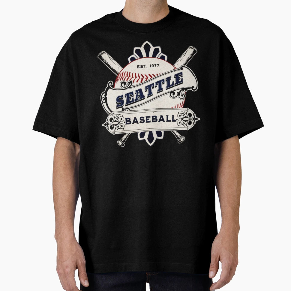 Seattle Baseball T-Shirt - Custom Art Print Men Women - T-Shirt, Sweatshirt, Hoodie