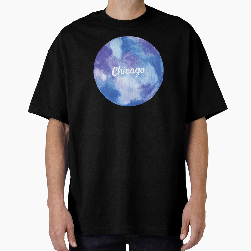 Chicago Round Watercolor Pastel T-Shirt - Minimalist Print for Adults - T-Shirt, Sweatshirt, Hoodie