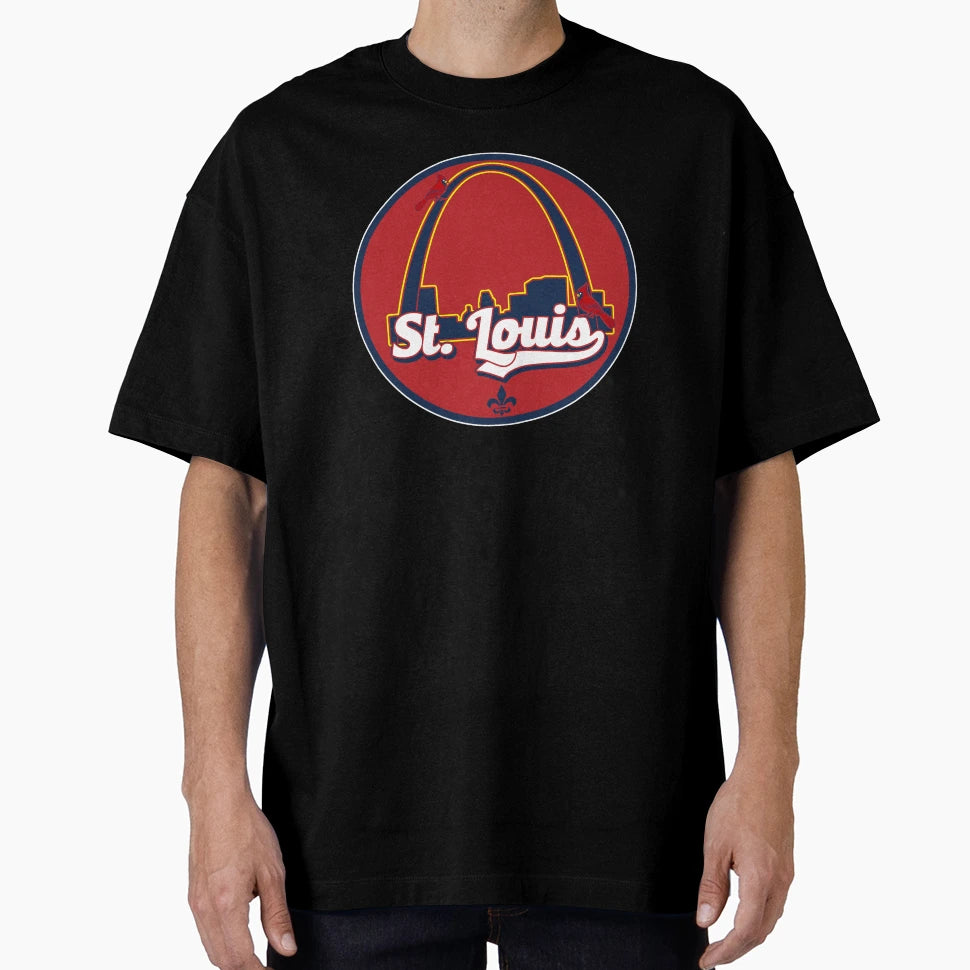 St Louis Arch Birds Crest T-Shirt - Fun Novelty Design for Adults - T-Shirt, Sweatshirt, Hoodie
