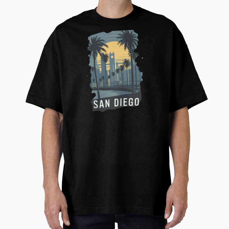 San Diego Califronia T-Shirt - Custom Art Print Unisex - T-Shirt, Sweatshirt, Hoodie