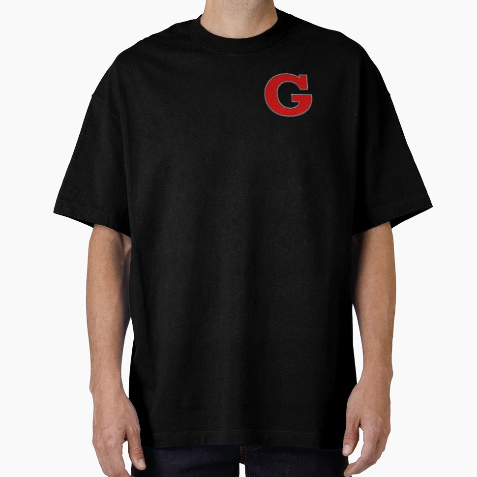 G Initial Letter Patch T-Shirt - Casual Everyday Wear Men Women - T-Shirt, Sweatshirt, Hoodie