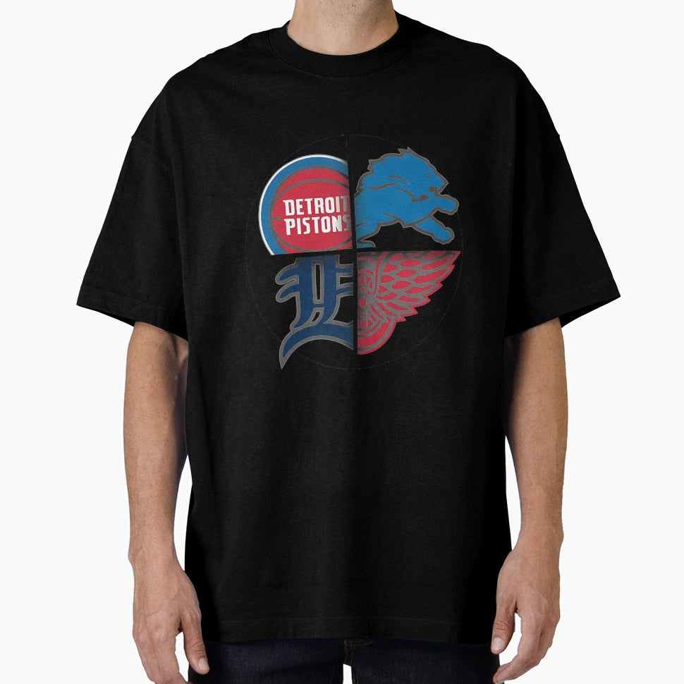 Detroits Sports Quad T-Shirt - Unique Graphic Unisex - T-Shirt, Sweatshirt, Hoodie