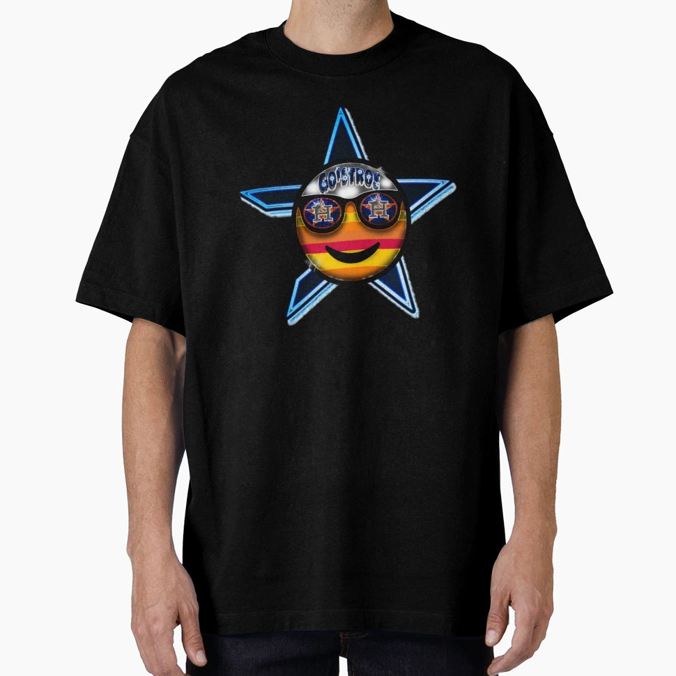Stros Emoji Star T-Shirt - Fun Novelty Design for Adults - T-Shirt, Sweatshirt, Hoodie