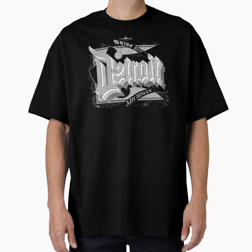 Detroit Mi T-Shirt - Custom Art Print Men Women - T-Shirt, Sweatshirt, Hoodie
