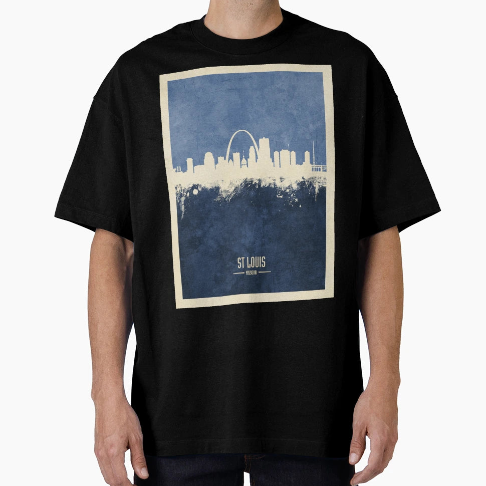St Louis Missouri Skyline T-Shirt - Aesthetic Graphic Men Women - T-Shirt, Sweatshirt, Hoodie