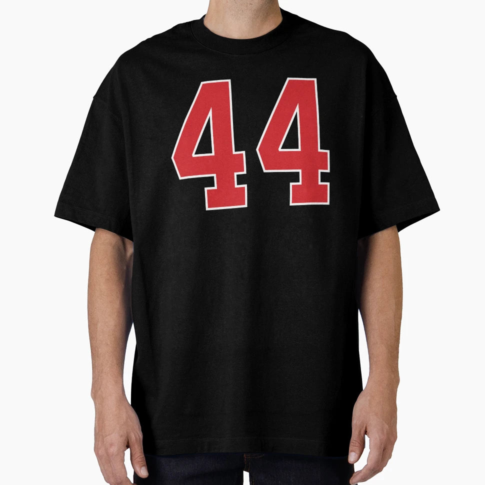Sports Number 44 Red Black Color Lucky T-Shirt - Minimalist Print Unisex - T-Shirt, Sweatshirt, Hoodie