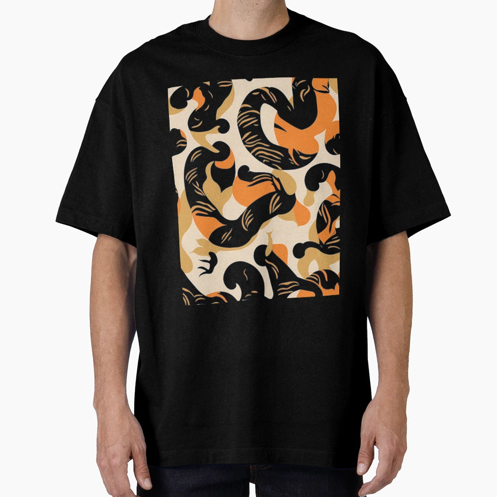 Abstract Forms Snakes Tiger Stripes T-Shirt - Graphic Print for Adults - T-Shirt, Sweatshirt, Hoodie