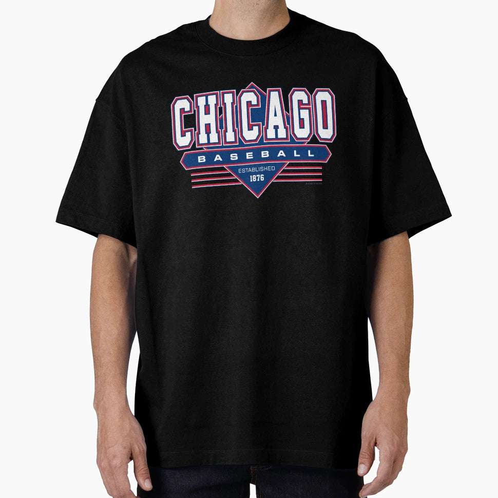Chicago Baseball Cubs Inspired 90S T-Shirt - Custom Art Print Men Women - T-Shirt, Sweatshirt, Hoodie