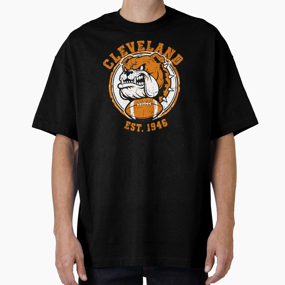 Cleveland Football Dog T-Shirt - Graphic Print for Adults - T-Shirt, Sweatshirt, Hoodie