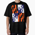 Maryland State Flag Art Banner T-Shirt - Novelty Apparel for Adults - T-Shirt, Sweatshirt, Hoodie