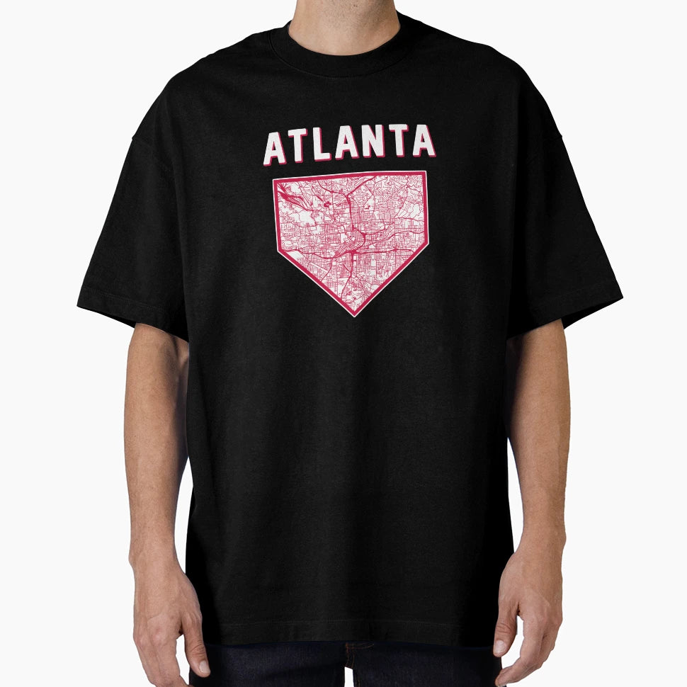 Atlanta Baseball City Home Map T-Shirt - Casual Everyday Wear Unisex - T-Shirt, Sweatshirt, Hoodie