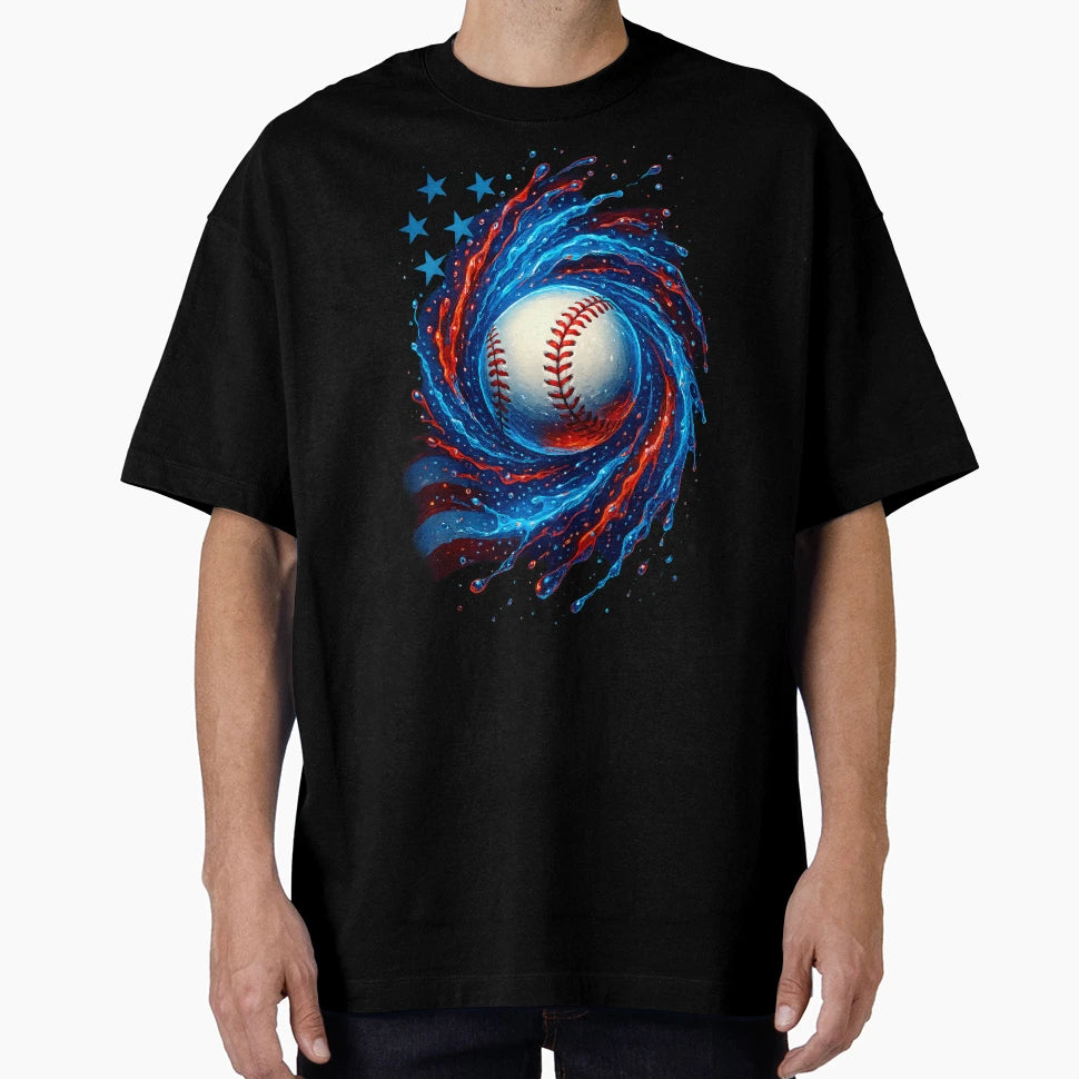 Baseball 4Th July Usa American Flag T-Shirt - Novelty Apparel Unisex - T-Shirt, Sweatshirt, Hoodie