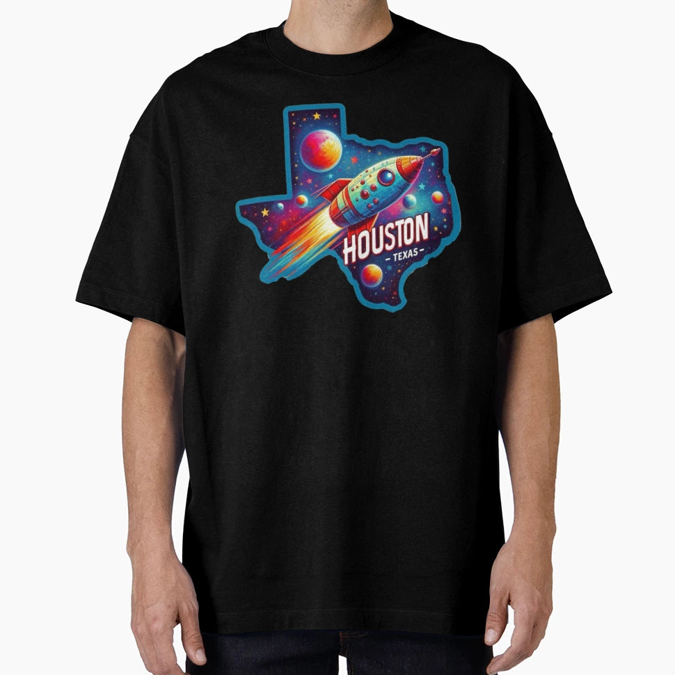 Houston Texas Usa Nasa T-Shirt - Graphic Print Unisex - T-Shirt, Sweatshirt, Hoodie