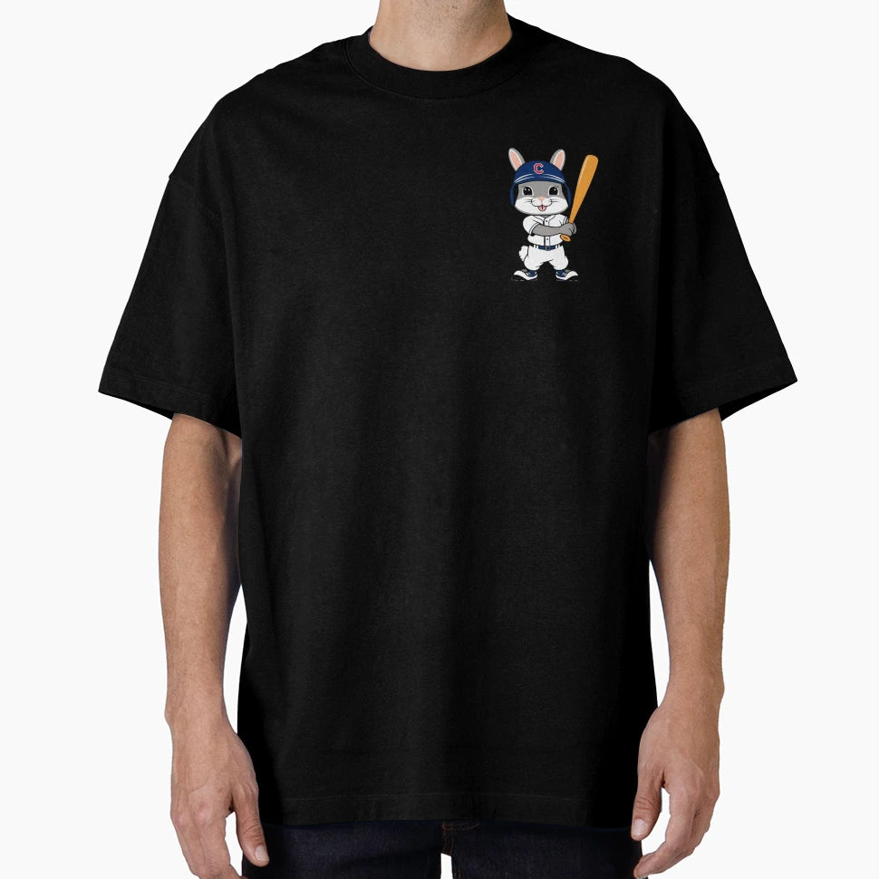 Rabbit Playing Baseball T-Shirt - Graphic Print Unisex - T-Shirt, Sweatshirt, Hoodie