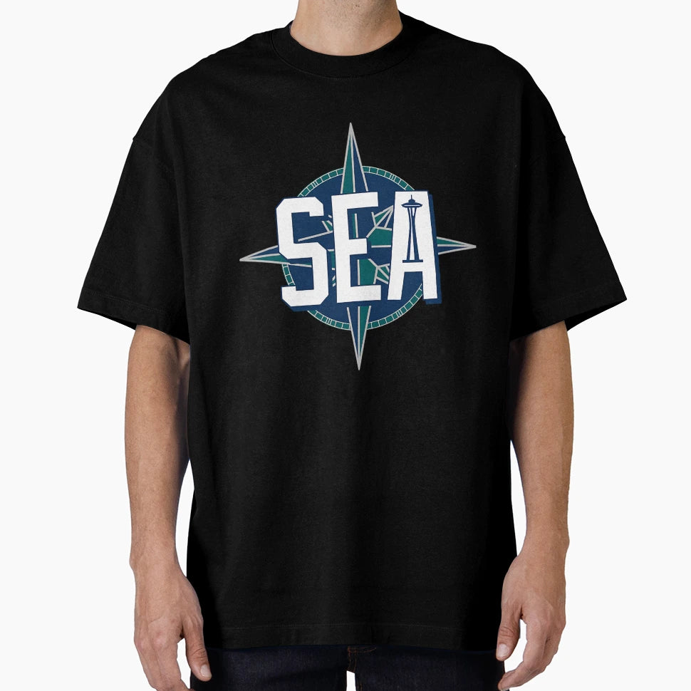 Seattle Compass T-Shirt - Fun Novelty Design Unisex - T-Shirt, Sweatshirt, Hoodie