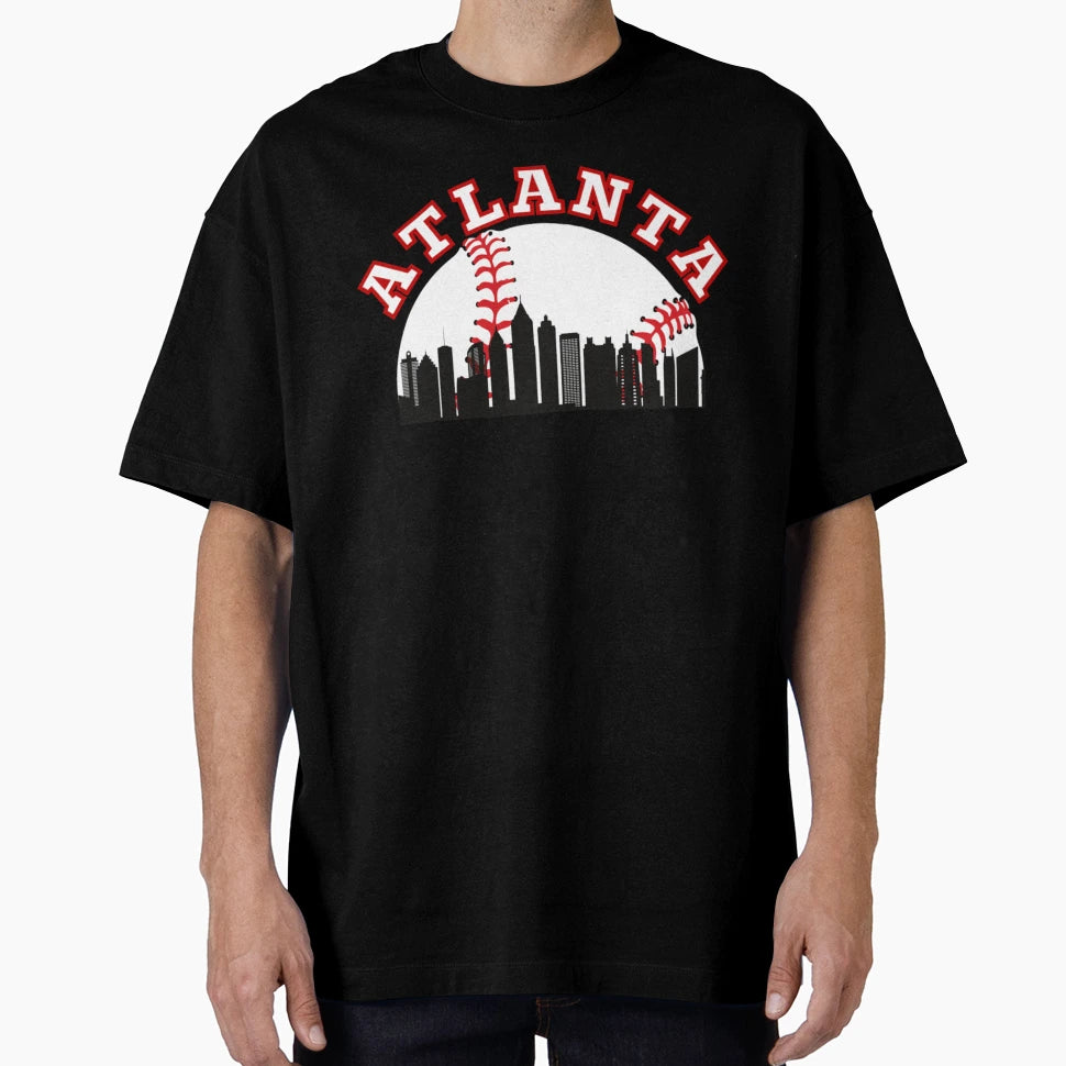 Atlanta Baseball Atlanta Cityscape Hoodie - Novelty Apparel Men Women - T-Shirt, Sweatshirt, Hoodie
