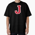 Red Varsity Letter J T-Shirt - Fun Novelty Design Men Women - T-Shirt, Sweatshirt, Hoodie