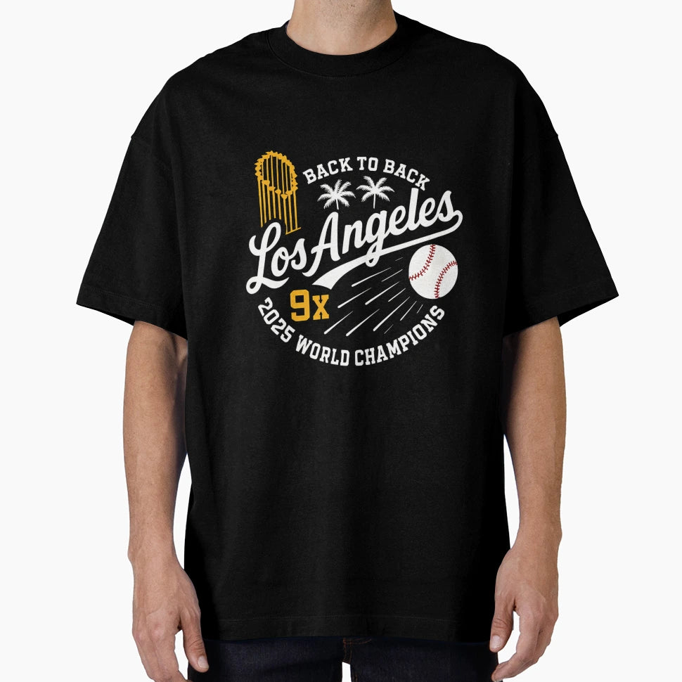 Dodgers Back To Back Champions La T-Shirt - Aesthetic Graphic Unisex - T-Shirt, Sweatshirt, Hoodie