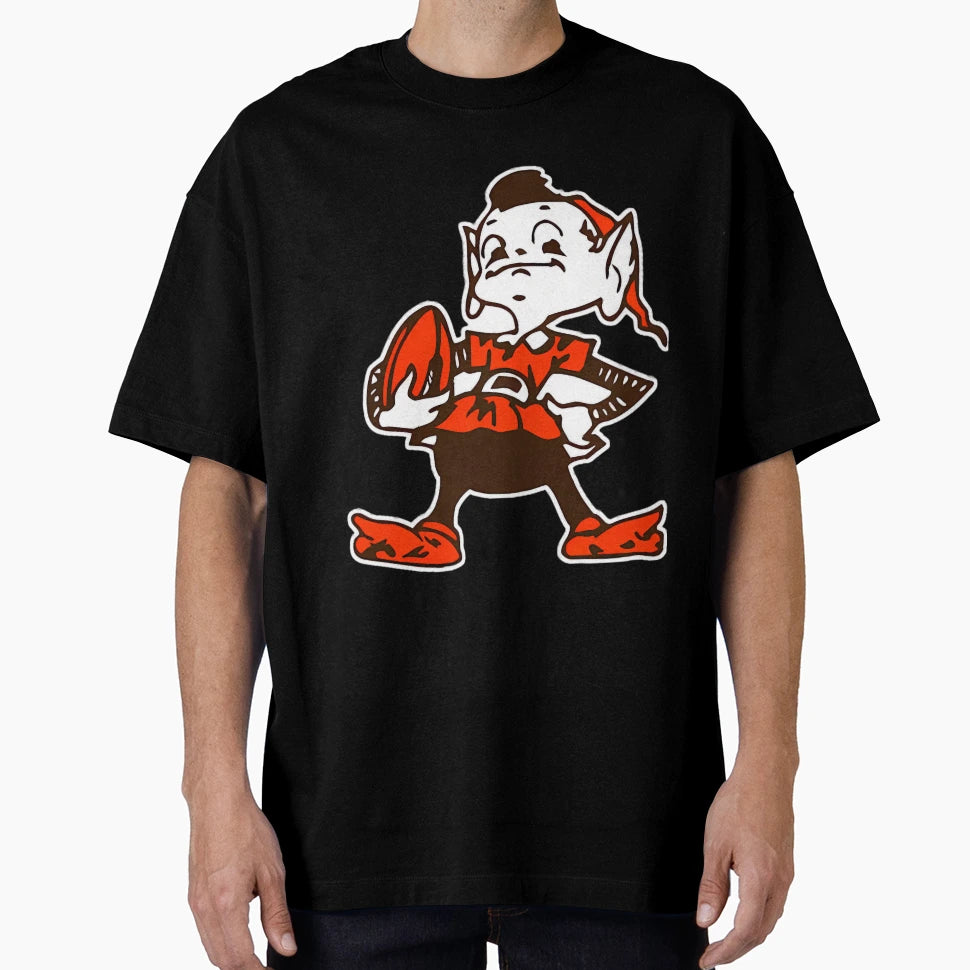 Cleveland Browns Brownie Elf Logo T-Shirt - Graphic Print Unisex - T-Shirt, Sweatshirt, Hoodie