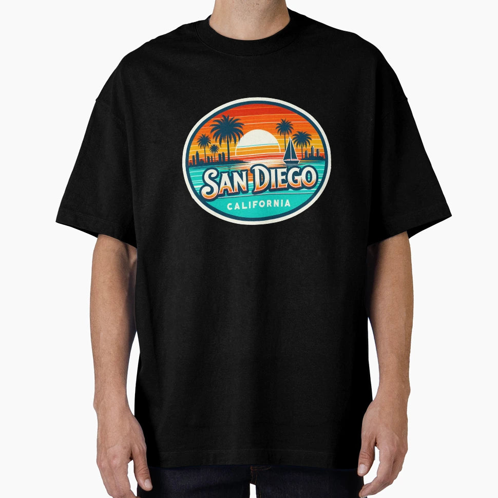 San Diego California T-Shirt - Custom Art Print Men Women - T-Shirt, Sweatshirt, Hoodie