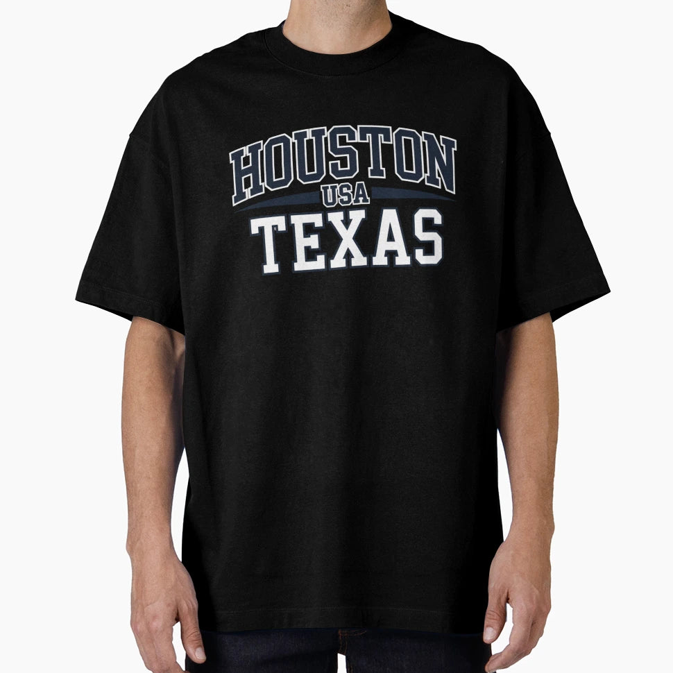 Houston Usa Texas Two Color T-Shirt - Graphic Print Men Women - T-Shirt, Sweatshirt, Hoodie