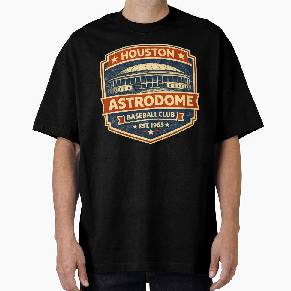 Houston Astrodome Exterior Baseball T-Shirt - Casual Everyday Wear Unisex - T-Shirt, Sweatshirt, Hoodie