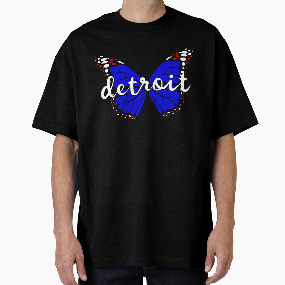 Detroit Butterfly T-Shirt - Aesthetic Graphic Unisex - T-Shirt, Sweatshirt, Hoodie