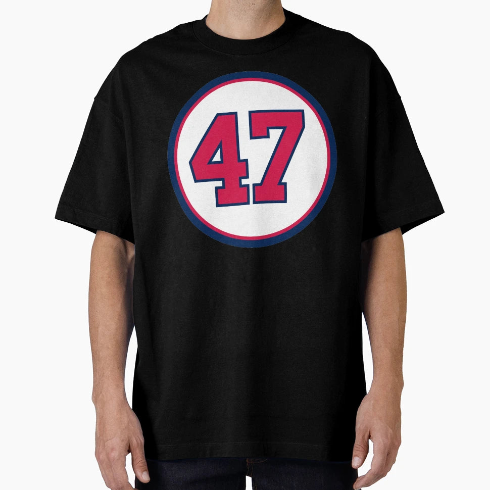 Tom Glavine 47 Jersey Number T-Shirt - Novelty Apparel Unisex - T-Shirt, Sweatshirt, Hoodie