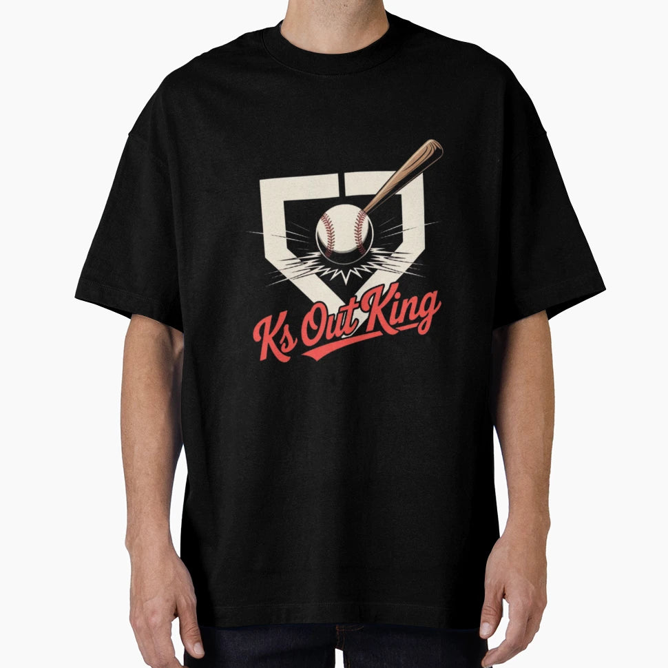 Ks Out King Baseball Power Swing T-Shirt - Streetwear Style for Adults - T-Shirt, Sweatshirt, Hoodie