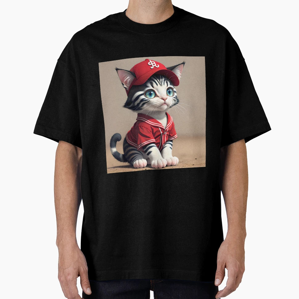 Baseball Cat T-Shirt - Streetwear Style Men Women - T-Shirt, Sweatshirt, Hoodie