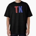 Red And Blue Glitter Tx T-Shirt - Fun Novelty Design for Adults - T-Shirt, Sweatshirt, Hoodie