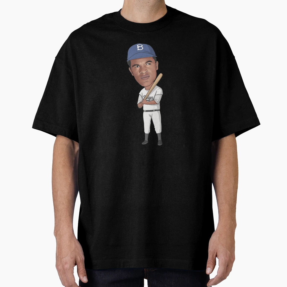 Jackie Robinson Big Head T-Shirt - Casual Everyday Wear for Adults - T-Shirt, Sweatshirt, Hoodie
