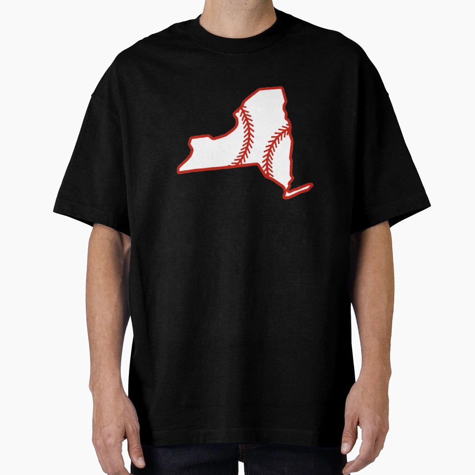 New York State Outline Baseball T-Shirt - Casual Everyday Wear Unisex - T-Shirt, Sweatshirt, Hoodie