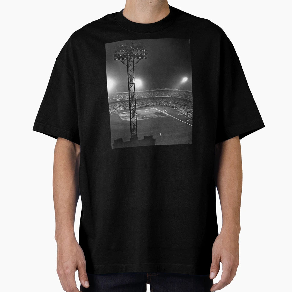 Crosley Field First Night Baseball Game T-Shirt - Trendy Graphic Unisex - T-Shirt, Sweatshirt, Hoodie