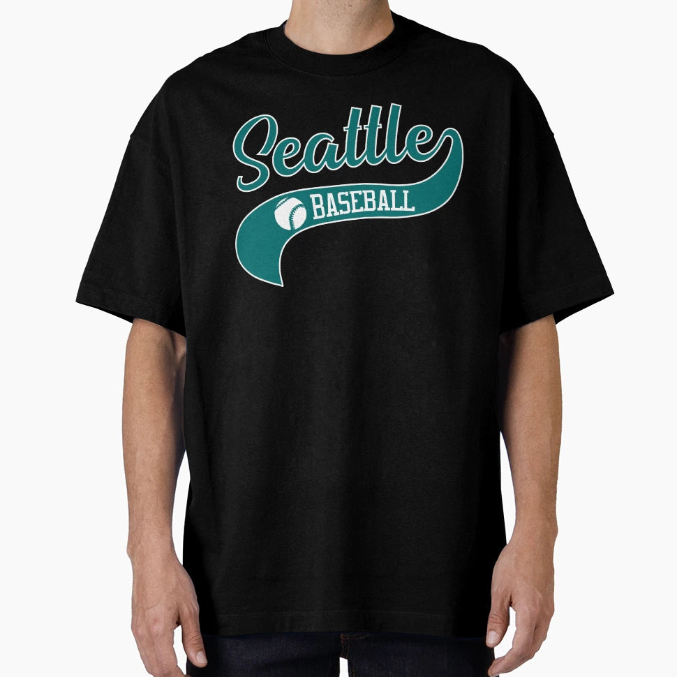 Seattle Baseball Swoosh T-Shirt - Casual Everyday Wear Unisex - T-Shirt, Sweatshirt, Hoodie