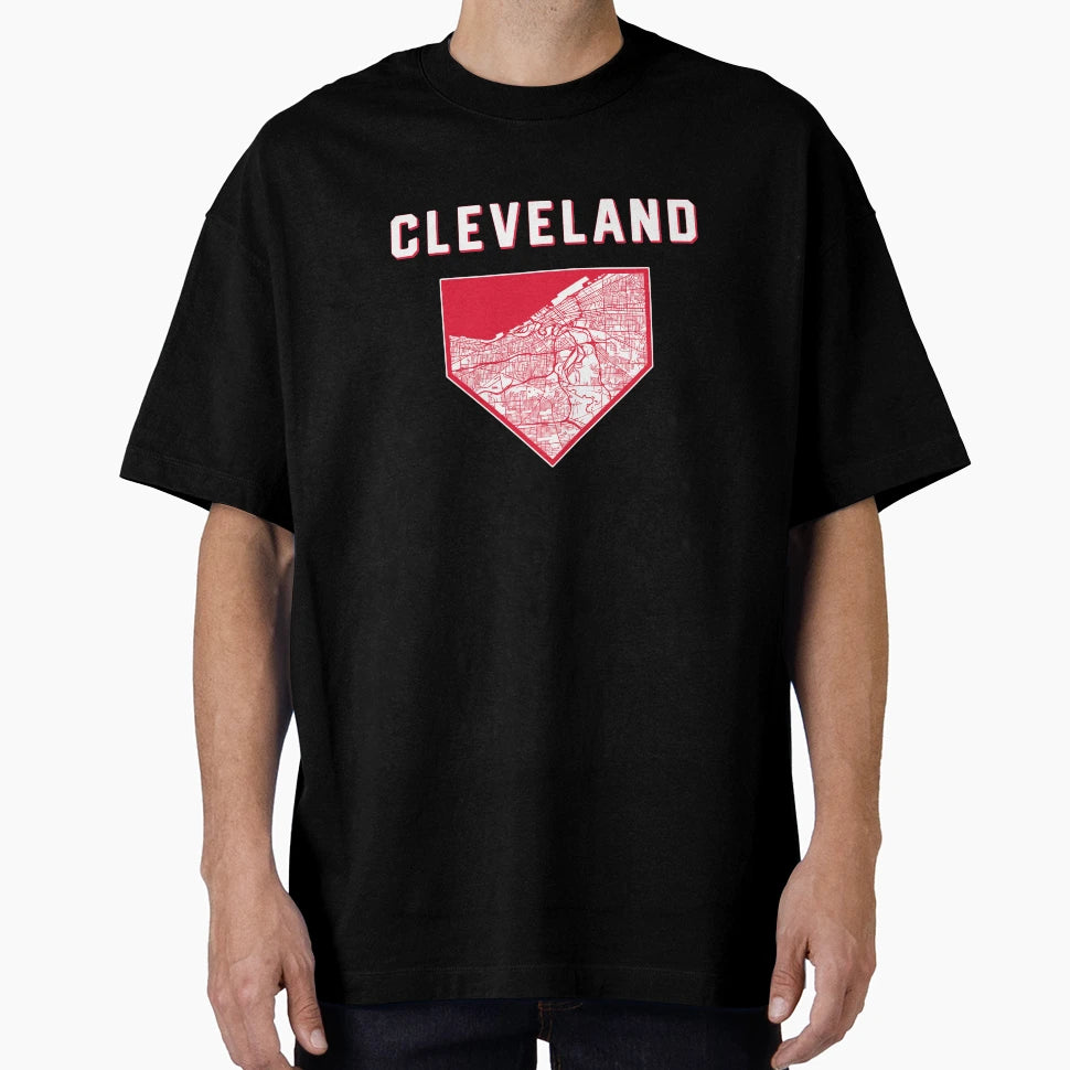 Cleveland Baseball City Home Map T-Shirt - Streetwear Style for Adults - T-Shirt, Sweatshirt, Hoodie