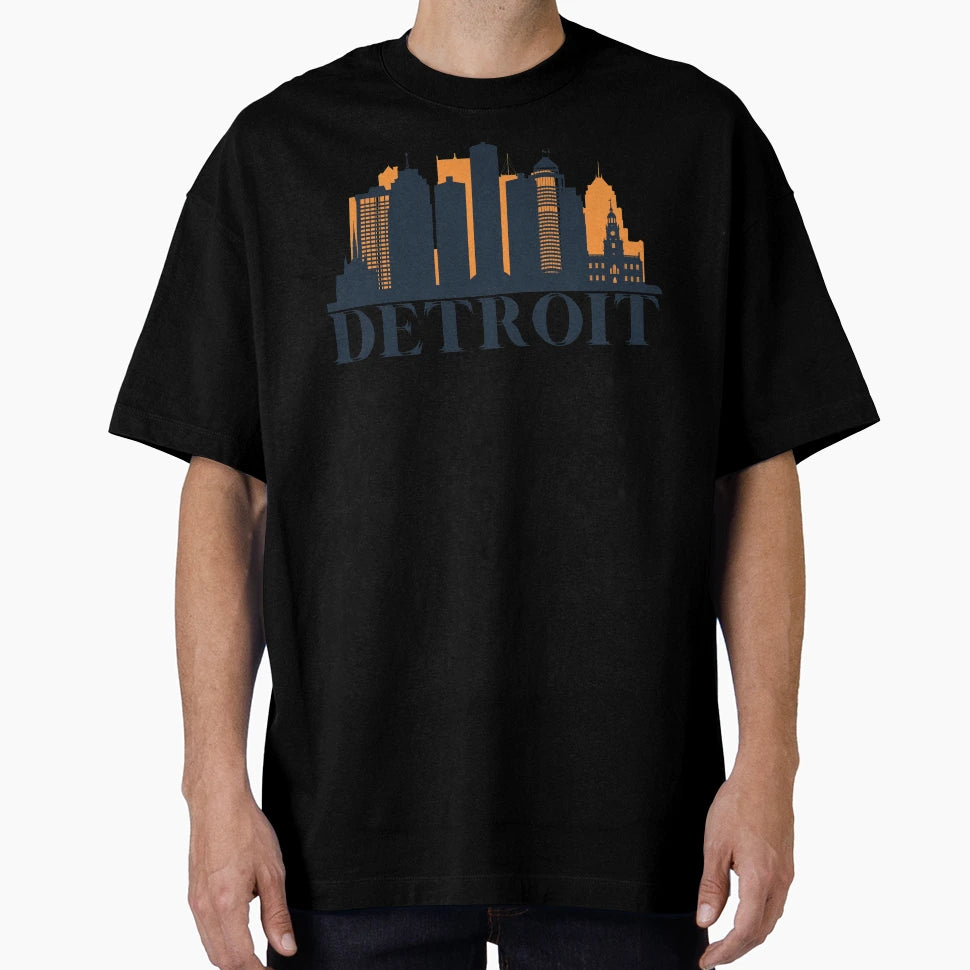 Detroit Skyline T-Shirt - Novelty Apparel Men Women - T-Shirt, Sweatshirt, Hoodie