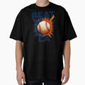 Beat La Sd Blue Text T-Shirt - Graphic Print Men Women - T-Shirt, Sweatshirt, Hoodie