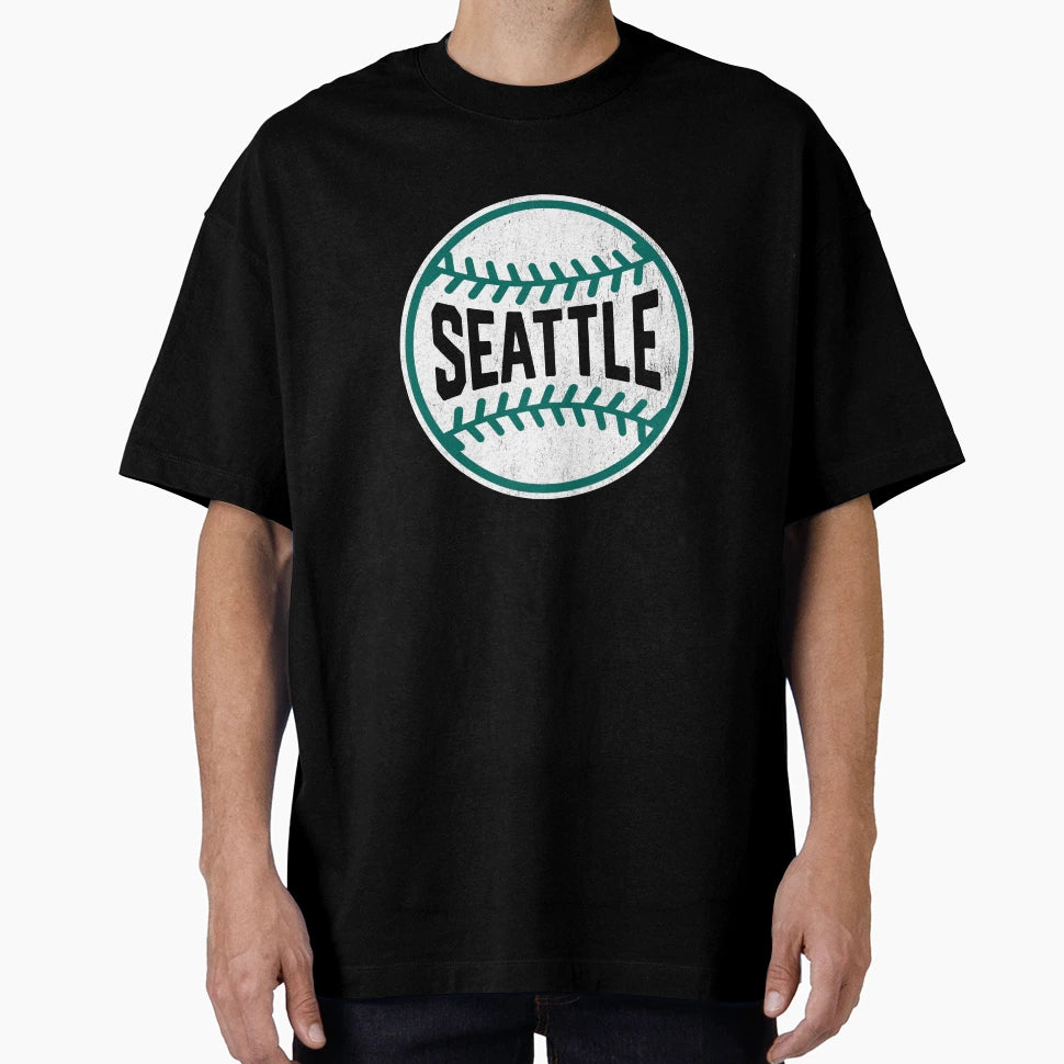 Seattle Baseball Stitches T-Shirt - Novelty Apparel Men Women - T-Shirt, Sweatshirt, Hoodie