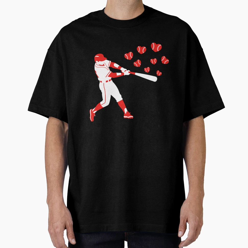 Valentines Day Baseball Batter T-Shirt - Casual Everyday Wear Men Women - T-Shirt, Sweatshirt, Hoodie